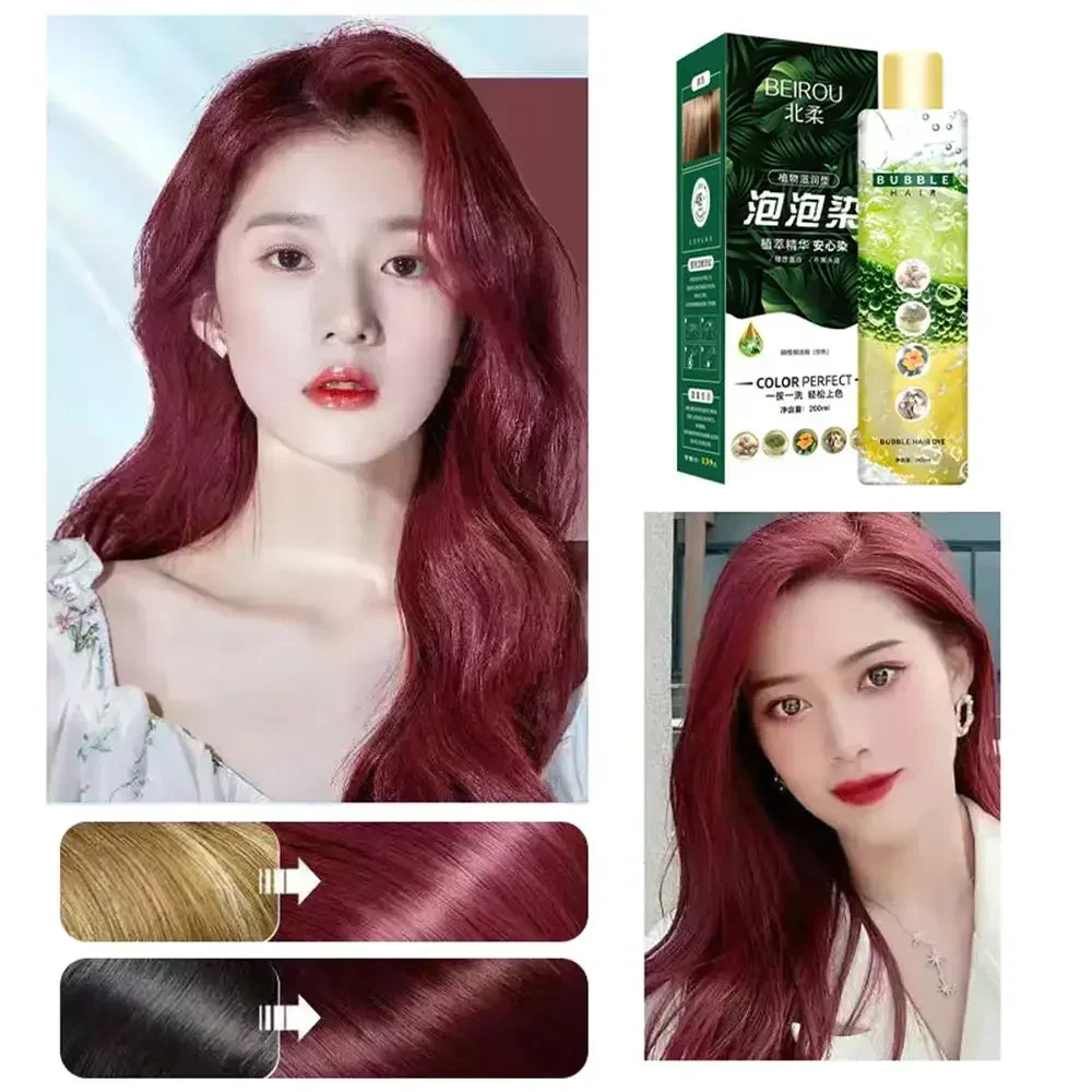 

Shampoo 3 in 1 Black Hair Dye Coloring Shampoo Nourishes Long Lasting Men Women Bubble Gray Hair Dye Shampoo Краска Для Волос