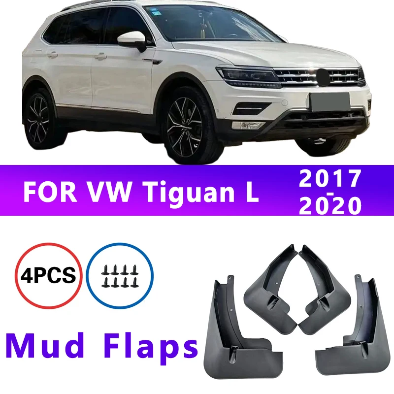 

Mud Flaps Fit for VW Tiguan L 2017-2020 2018 2019 Mudguards Tire Fenders Splash Proof Accessories Wheel Guards 4ps