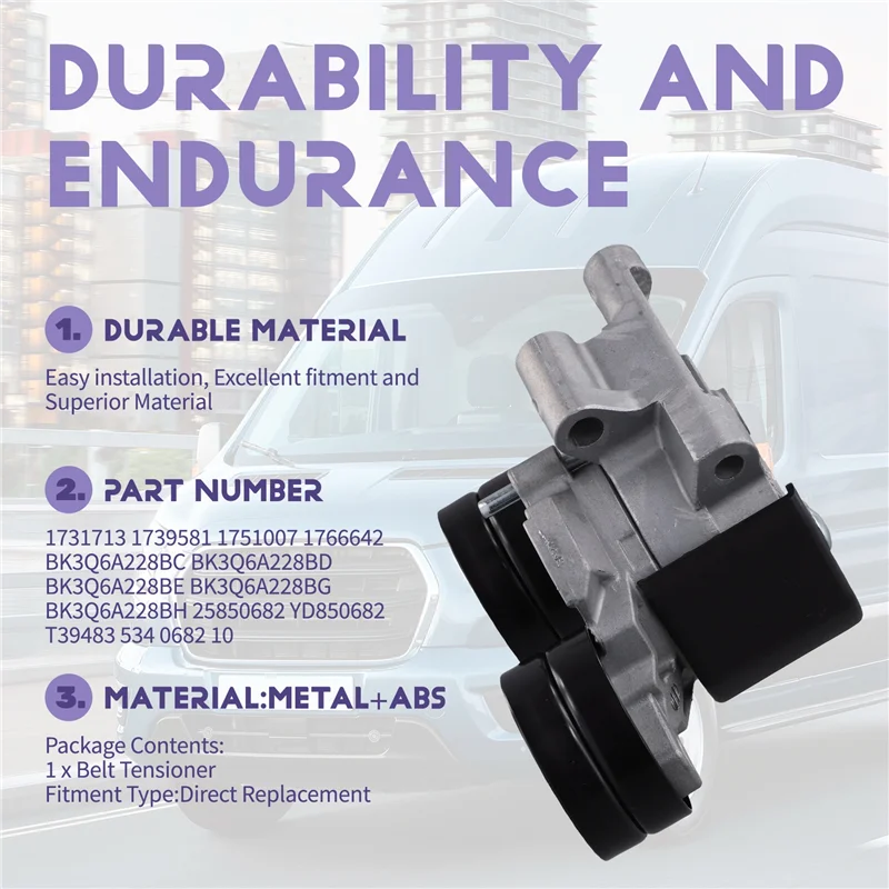 

AU05 -BK3Q-6A228-BC Belt Tensioner Pulleys For Mazda BT50 Ford TRANSIT Ranger PX & PXII 2.2L 3.2L 1766642 1751007 BK3Q6A228BC