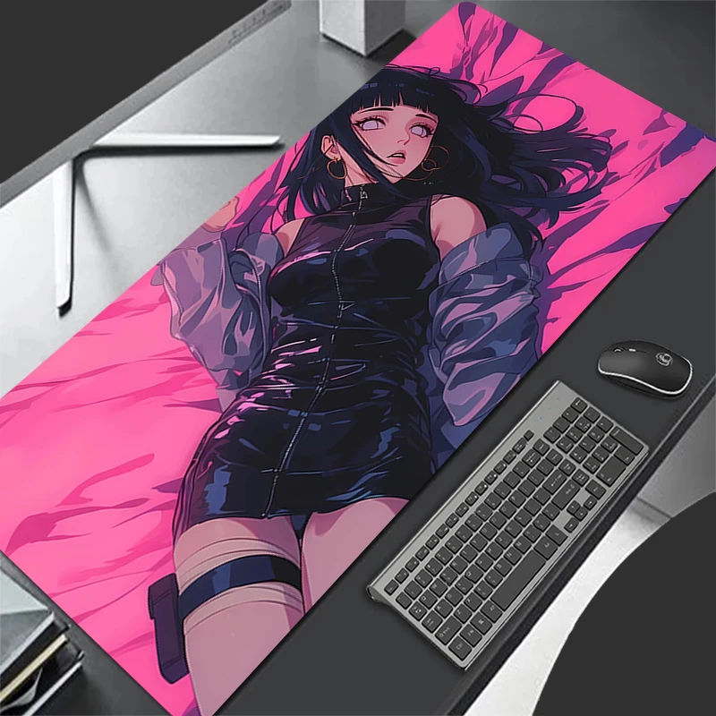 Mouse Pad Gaming Laptops Keyboard Mat Deskmat computer Accessories Desk Protector PC carpet N-NARUTOS Hyūga Hinata Mousepad XXL