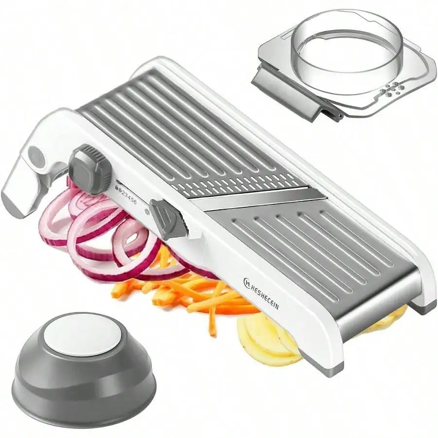 

24-In-1 Mandoline Slicer With Waffle Fry Cutter Blade, Adjustable Mandoline Slicer Kitchen, Mandoline Food Slicer, Mandolin, Food Chopper- Potato, Tomato, Carrot And Onion Cutter