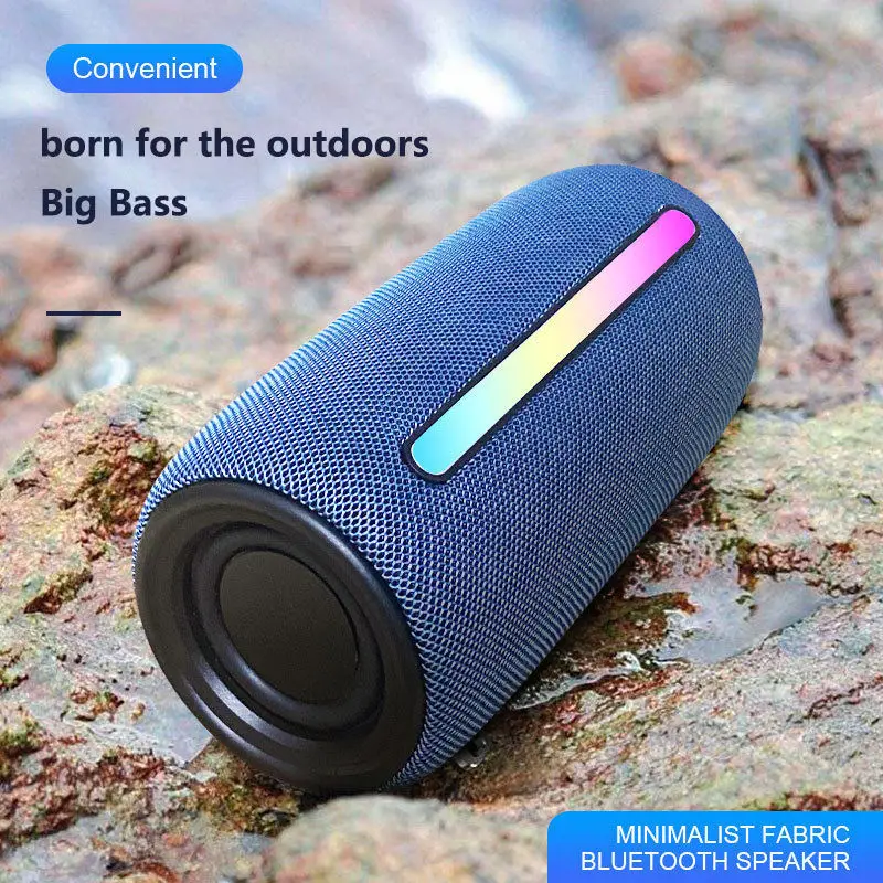 Outdoor Camping Portable Audio Gleam Pluggable Truck-mounted 5.3 Bluetooth Speaker Double Horn Heavy Bass Stereo Hand-free Call