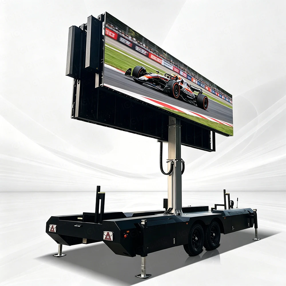 Outdoor Mobile Advertising LED Screen Trailer Vehicle Van Mounted P6 P8 P10 LED Display Trailer