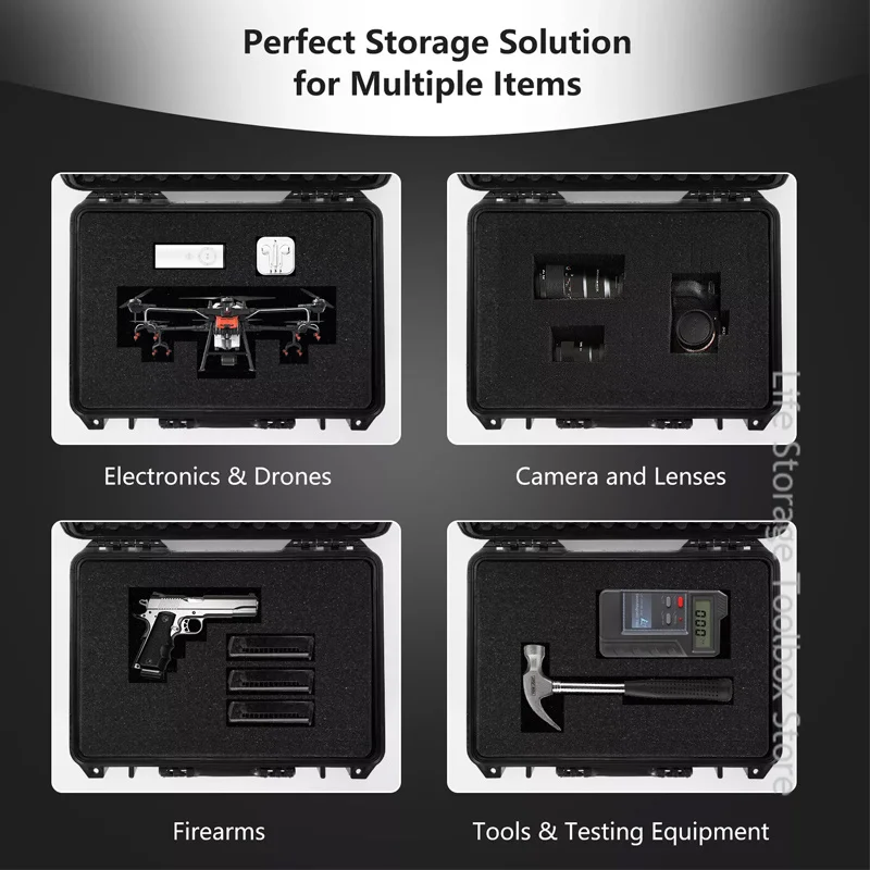 Waterproof Hard Carry Case Bag Portable Tool box Large Safety Instrument Tool Box Shockproof Large Hard Case Box Large Tool Box