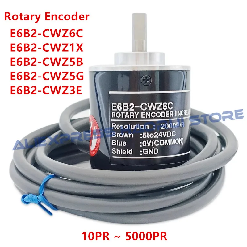 

1Pcs Optical Rotary Encoder E6B2-CWZ6C 10PR~5000PR 100PR 360 1000PR 1024 1800 2000PR 5to24VDC E6B2 CWZ6C CWZ1X CWZ5B CWZ5G CWZ3E