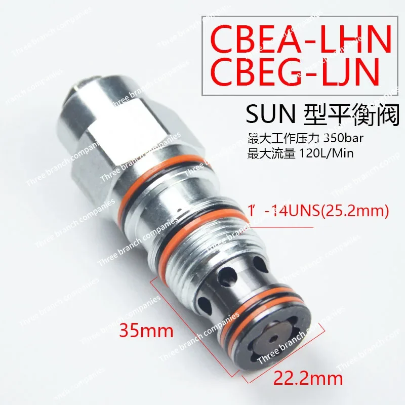 SUN Hydraulic Threaded Cartridge Balancing Valve CBEA/CBEG/CBEH Flow 120 Liters Counterbalance Valve