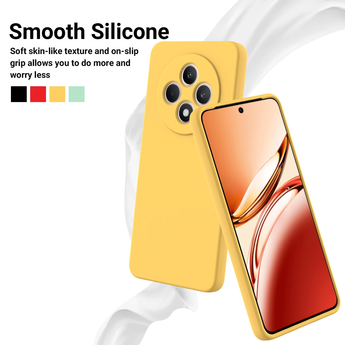 Silicone Case For OPPO Reno12 FS Lanyard Case Skin-feel Ultra-thin Soft Anti-fall Shockproof Cover For OPPO Reno 12 FS