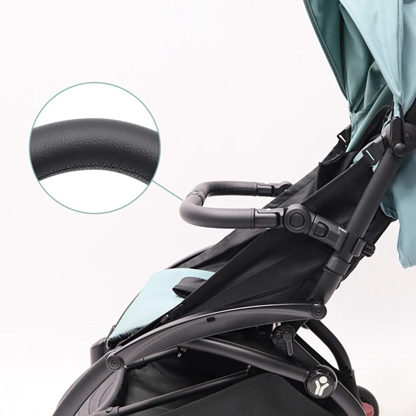 Universal Baby Stroller Armrest Handlebar Crossbar Soft PU Cushion Safety Bar for Infant Comfort and Protection
