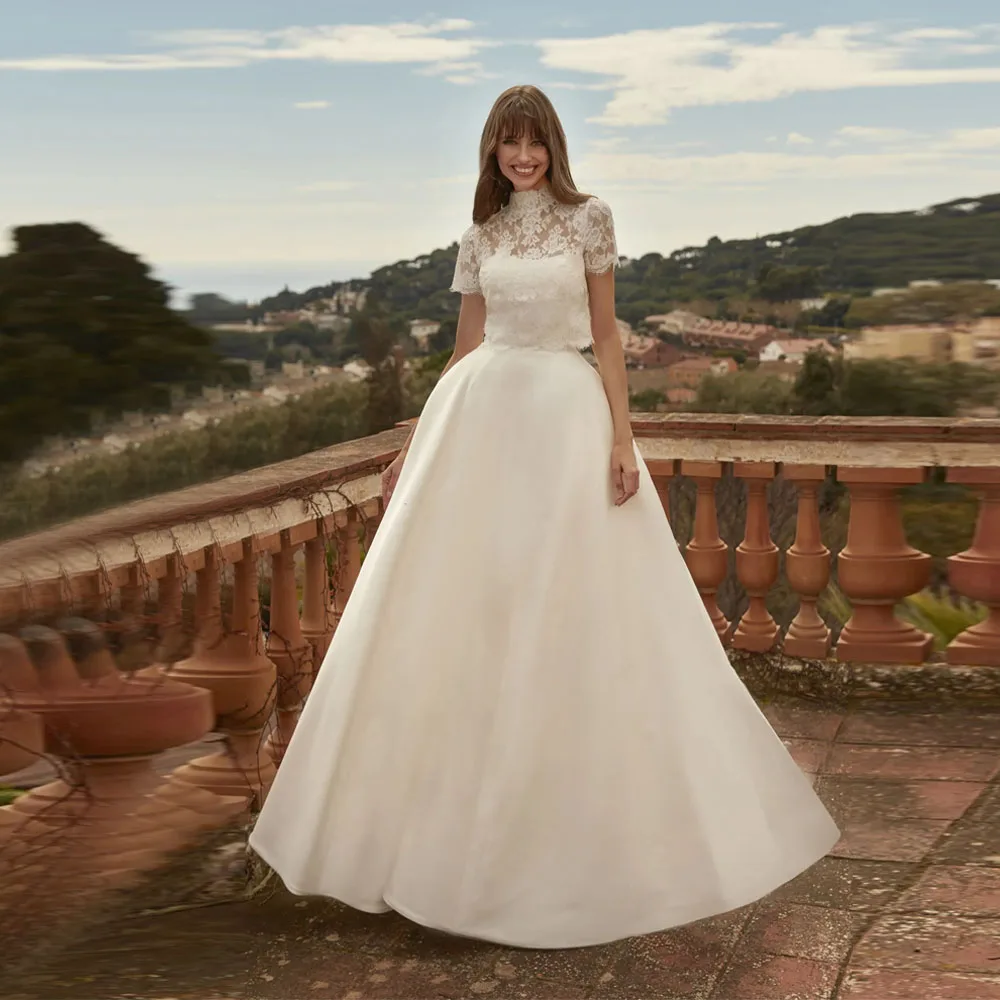 2026 Sexy A-Linien Hochzeitskleider für Damen, Modische Satin-Brautkleider, Verlobungs- und Bankett-Kleider, Elegante Festkleider nach Maß