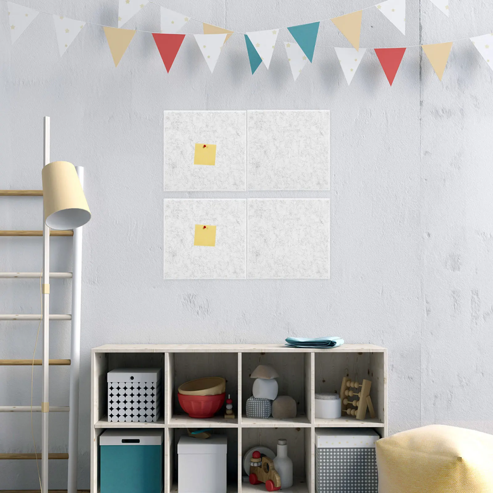 

6pcs Felt Board Tiles 30X30Cm Grey Felt Bulletin Boards For Wall Sound Insulation Decorative Acoustic Panels For Home Office