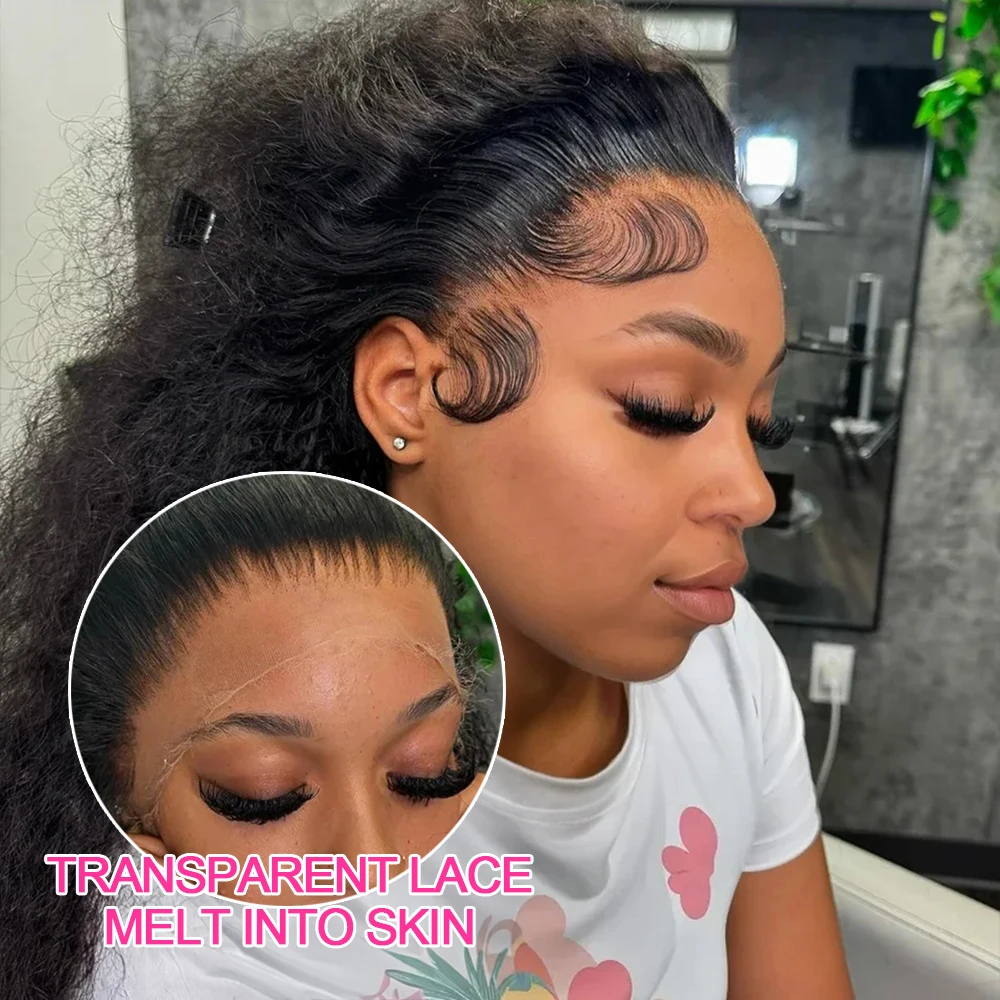 

250 Высокая плотность 13x6 Глубокая волна HD Парики фронтальной части шнурка Человеческие волосы вьющиеся парики Волна воды 30 40 дюймов 13x4 Парик фронта шнурка для женщин