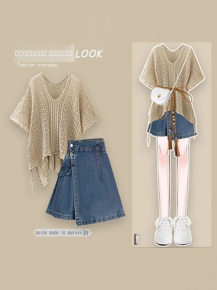 

Sli Small irt Vaion Sle Design, женский джинсовый комплект 23, новый уникальный комплект с джинсовой юбкой Ele Faion