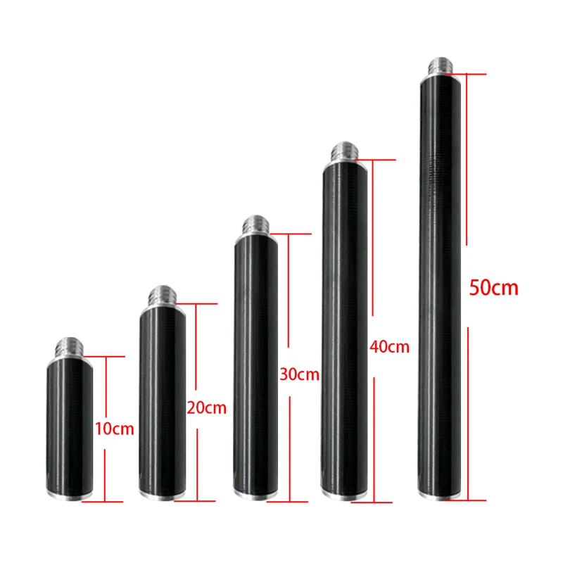 Brand new 10 20 30 40 50 CM Length Diameter 25mm Carbon Fiber Grey GPS Antenna Extension Pole for LEICA Trimble SOUTH 5/8 x 11