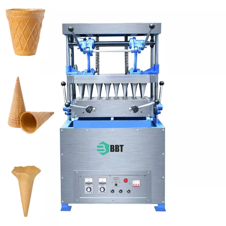 Customizable Edible Coffee Cup Maker Waffle Ice Cream & Chocolate Waffle Machine New Condition for Homemade Treats
