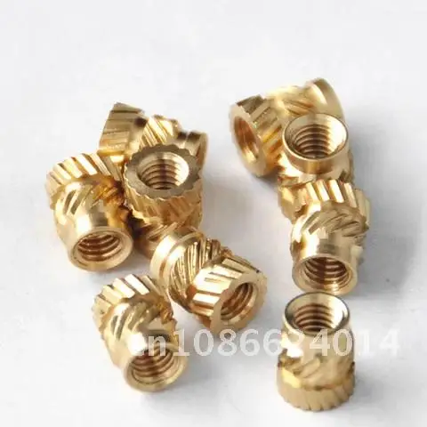 

50/100pcs M3 M3*5.7-OD4.6 Thread Knurled Brass Threaded Heat Set Heat Resistant Insert Embedment Nut for 3D Printer parts