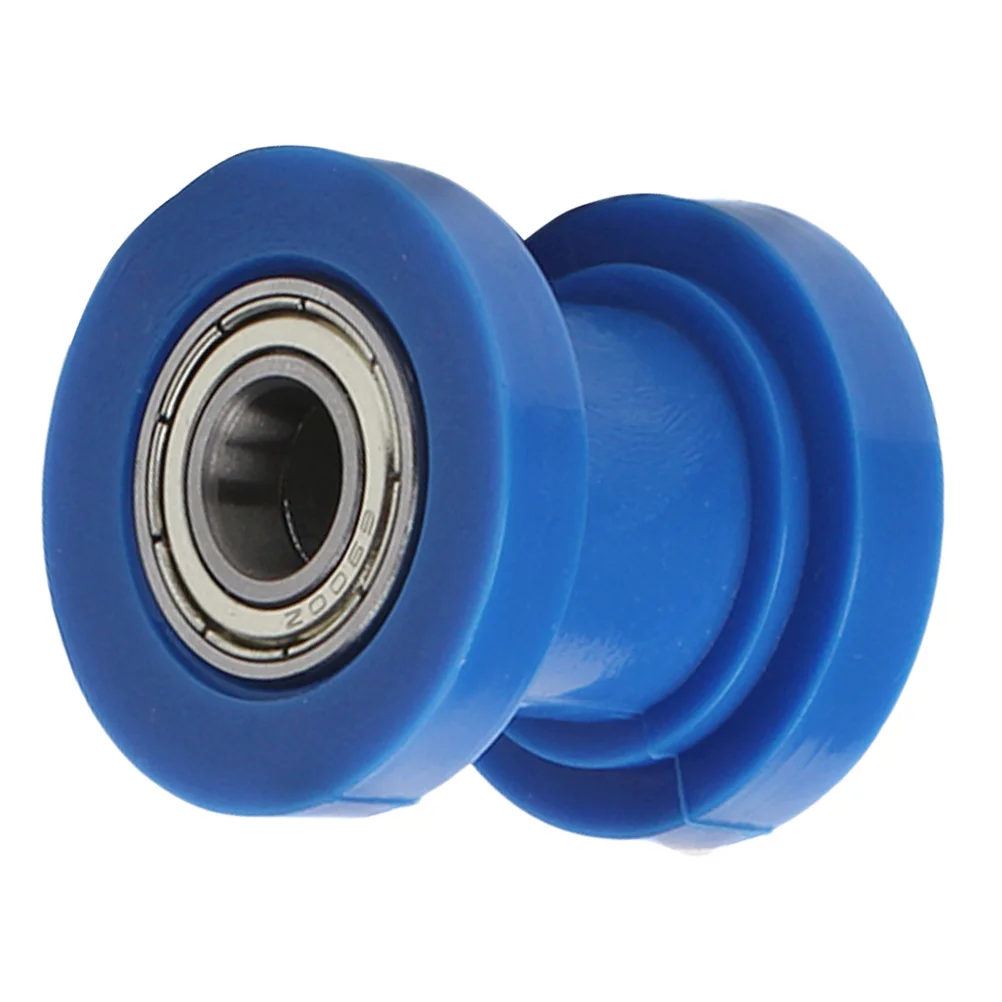 

Motorcycle Accessories The Chain Pulley Tensioner Roller Scroll Wheel Blue Metal