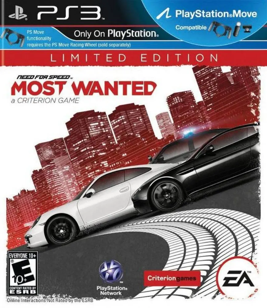 Need For Speed Most Wanted 2012 Limited Edition PS3 -Playstation 3 Disk Version Video Game control Gaming station Console supe