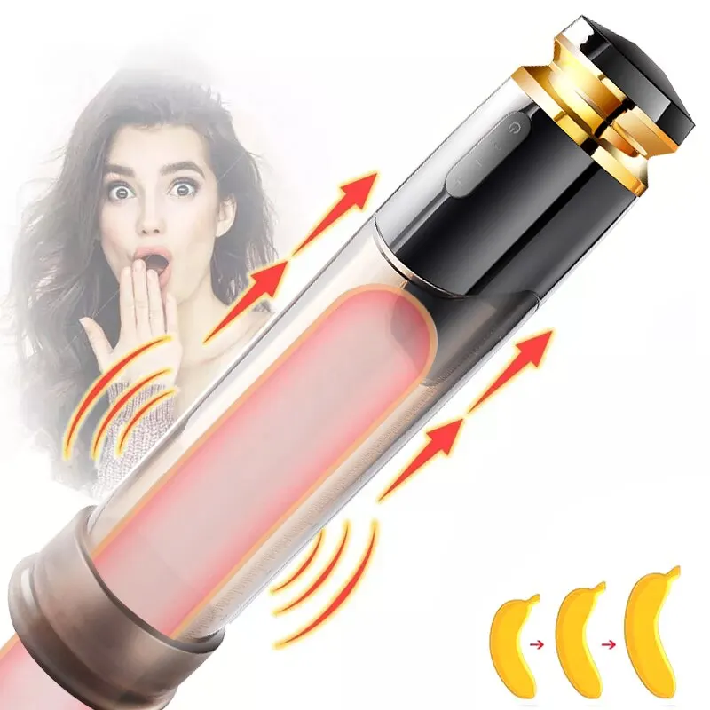 Electric Penis Pump Sex Toys for Men Male Masturbator Penis Extender Penile Vacuum Pump Penis Enlargement Enhancer Ring