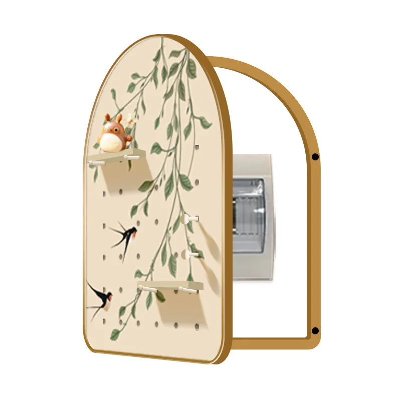 

Meter box decorative painting restaurant creative shelf cave board mural strong and weak current distribution box blocking