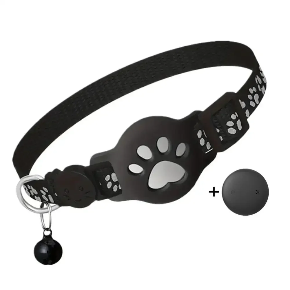 Katzenhalsband kompatibel mit AirTag, reflektierender Streifen mit Glocke, Sicherheitsverschluss, verstellbares Anti-Verlust-GPS-Tracking-Halsband für Kätzchen, kleine Welpen, für tägliche Outdoor-Spaziergänge. – Detail 18