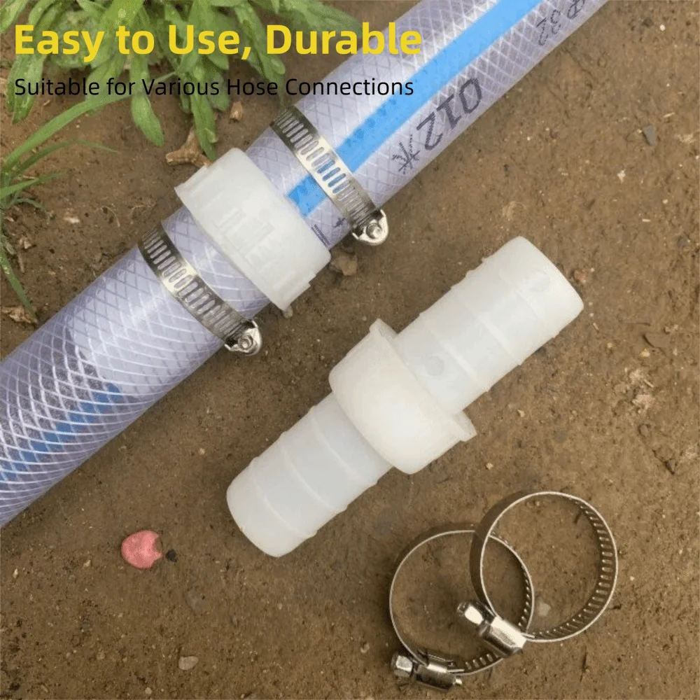 Garden Water Adaptor Hose Valve Fittings Threaded Fitting Plastic Hose Coupling Joint Durable Quick Connector for Garden Tubing