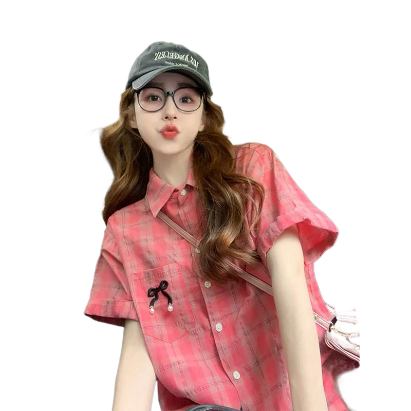 

Summer Casual Korean Fashion Loose Elegant Trend Sexy Vintage Short Sleeve Intellectual Generous Sven Formal Capable Popularity