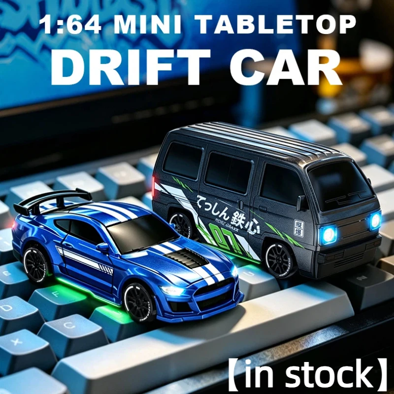 New 1/64 Mini Drift Car Desktop Series Remote Control 2.4g 4wd Racing Full Scale Rx7 Micro Card Van Gtr Boys Racing Toy