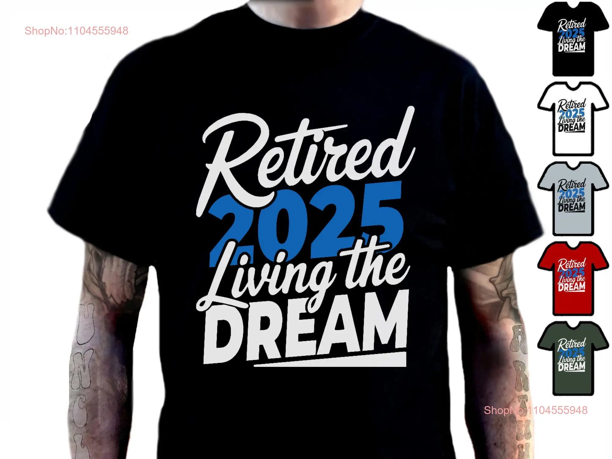 

Футболка на пенсию, РЕТРИРОВАННЫЙ 2025 год, «Живая мечта», забавная футболка «Возвращающаяся работа», от друга, отличные мужские дамы для рабочего назначения