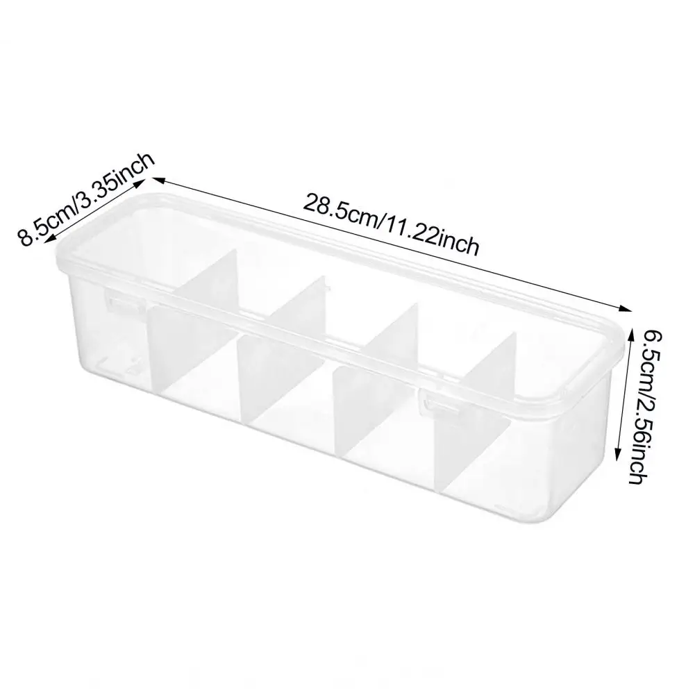 

5-слостный прозрачный ящик для хранения кабеля для передачи данных с крышкой, большой вместительный шнур для зарядки, органайзер для ювелирных изделий, коробка-контейнер