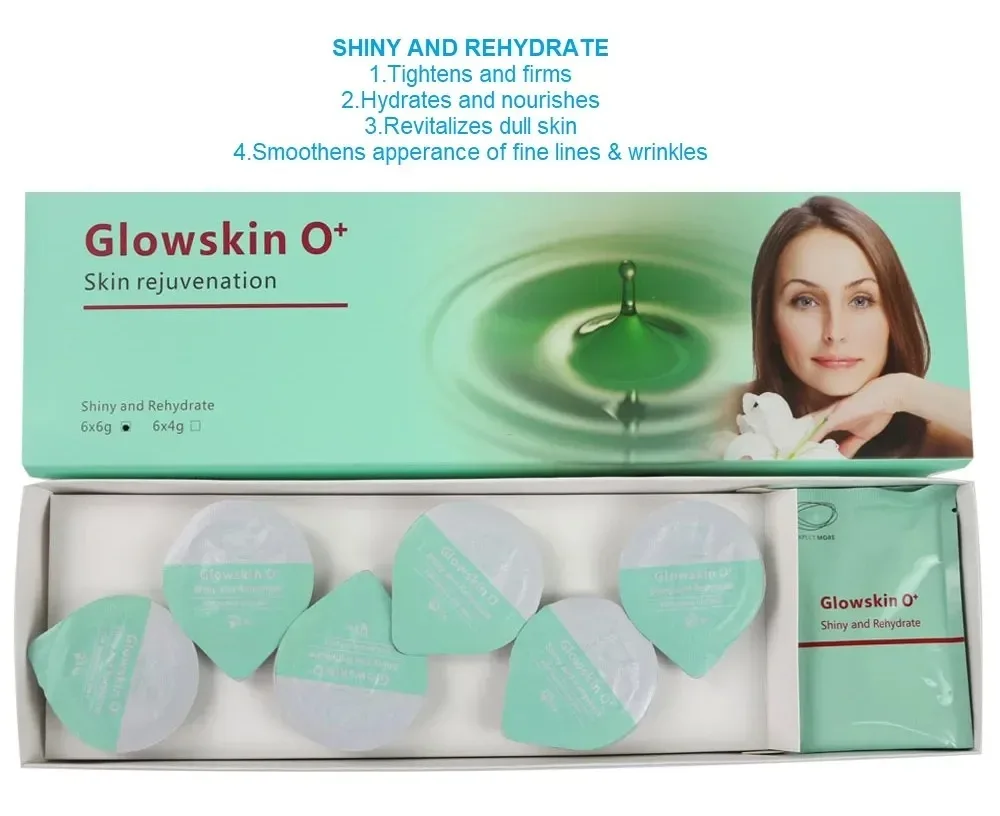 Kit de traitement à bulles d\'oxygène Co2 Glowskin, capsules pour la peau du visage, soin de la peau, raffermissement, éclaircissant, appareil de