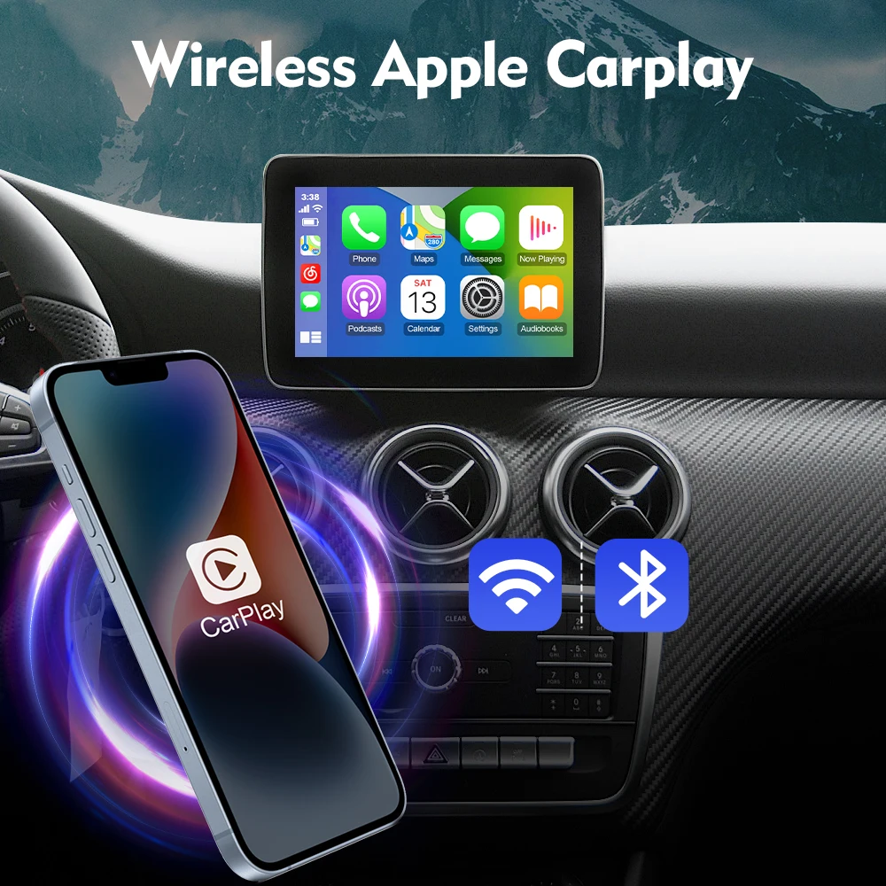 ISUDAR-Décodeur Carplay sans fil pour Mercedes Benz, NTGpig C, GLC, CLA, GLA, classe W205, 2015-2018, prise en charge Android Auto, voix interdite