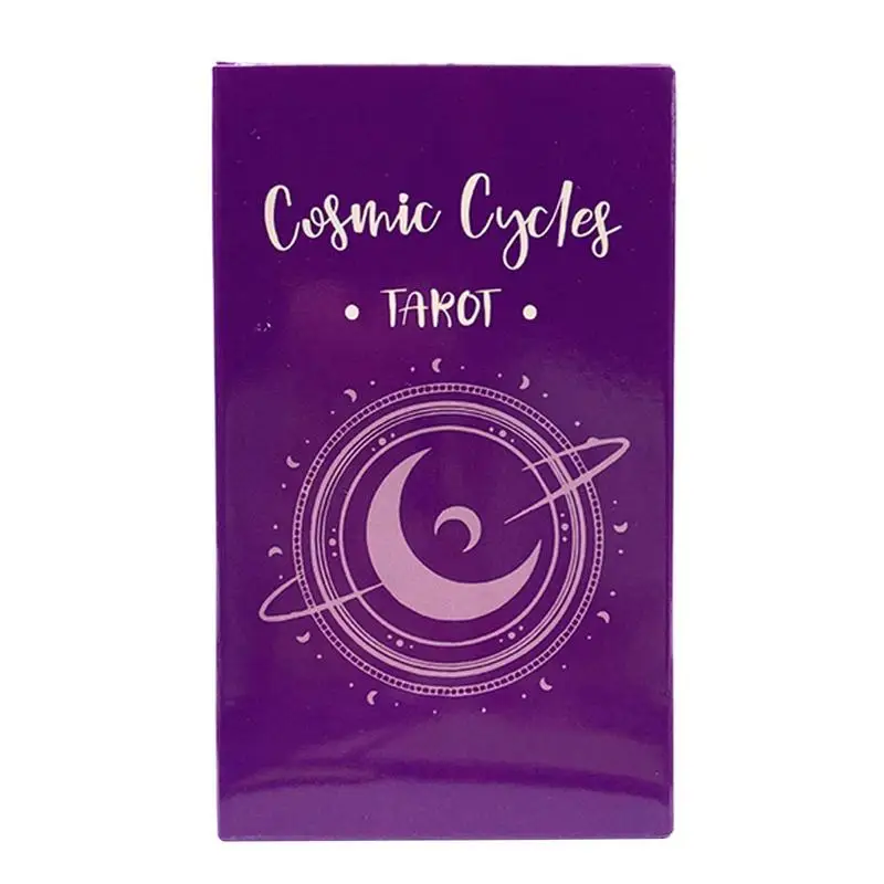 

Cosmic Cycles Tarot 78pcs Oracle Tarot Cards Deck English Tarot Board Games Divination Fate Home Family Entertainment Games