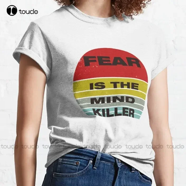 Fear Is The Mind Killer: Funny Vintage Halloween Design For All Fearless Heros Classic T-Shirt Hawaiian Shirt Xs-5Xl Streetwear