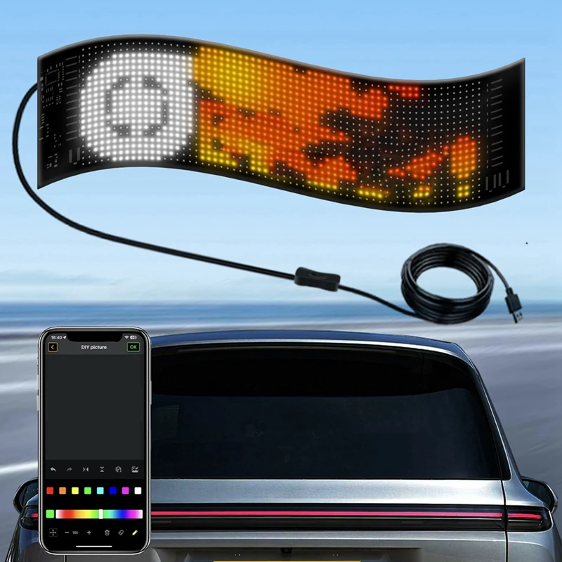 Programmable Led Sign Scrolling Message Led Shop Signs Flexible Digital Display Board DIY App Control Led Matrix Panel