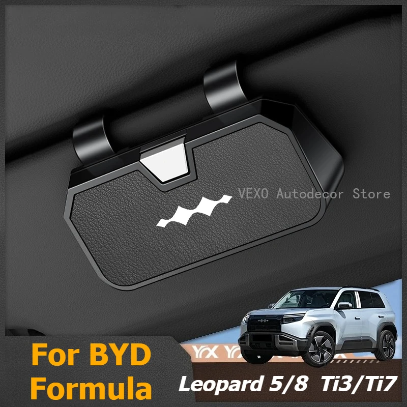 

Для BYD Formula Leopard 5 8 Ti3 Ti7 автомобильный козырек, держатель для солнцезащитных очков, чехол с зажимом, коробка-органайзер для очков, сумка, аксессуары для интерьера