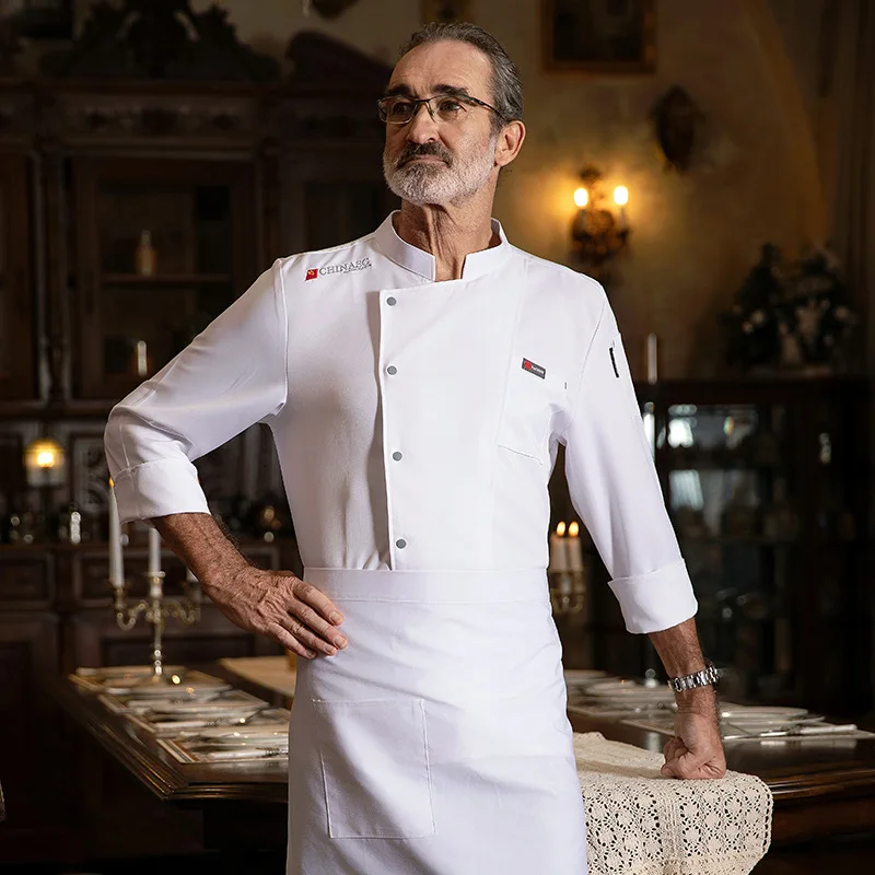 シェフ作業服長袖秋冬レストランキッチン洋食キッチンケータリング食堂ベーキングケーキパン Clothi