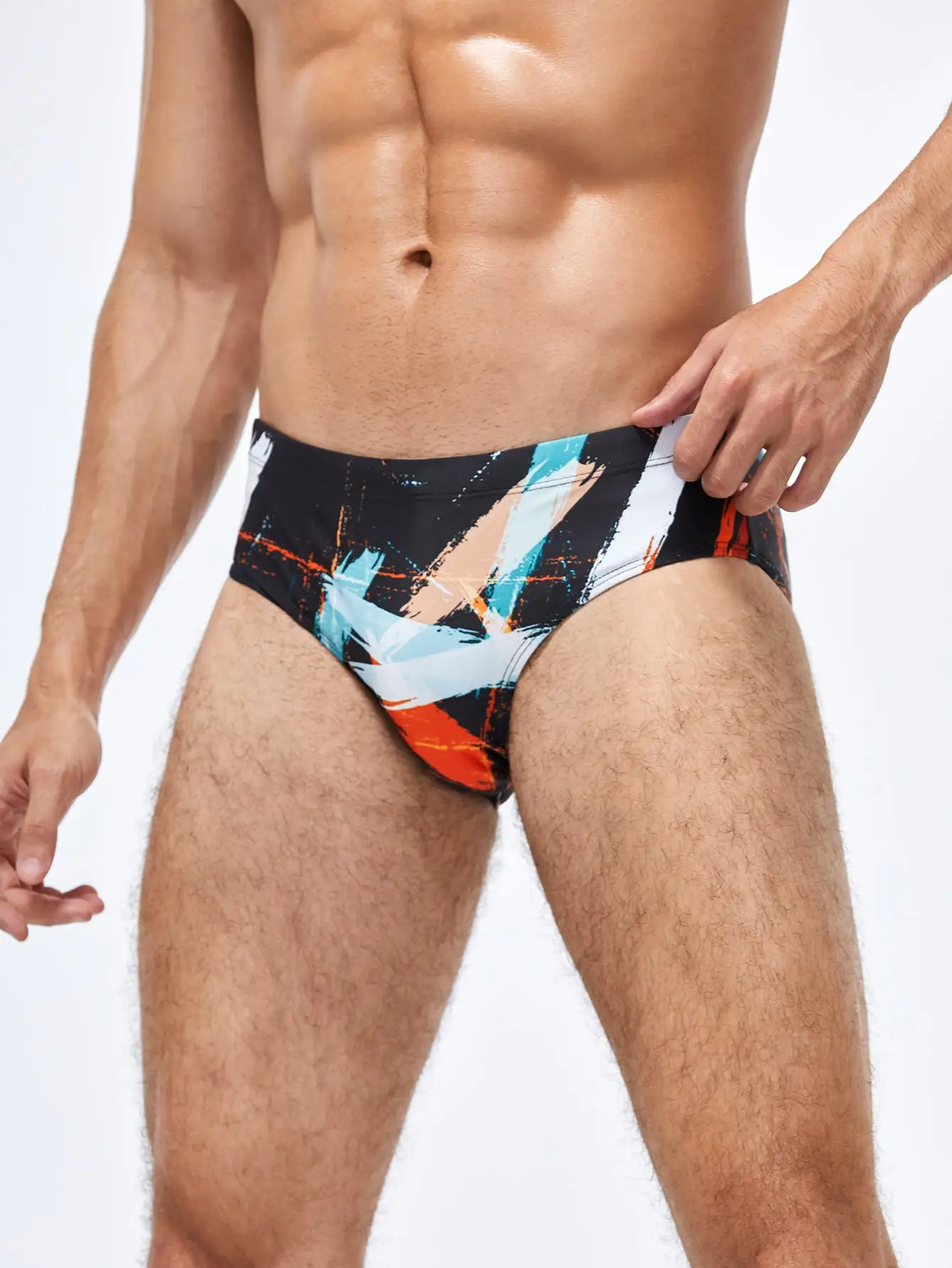 Men\'s Adult Triangle Racing Professional Competition Questions: Reduce Resistance in Tight Swimsuit