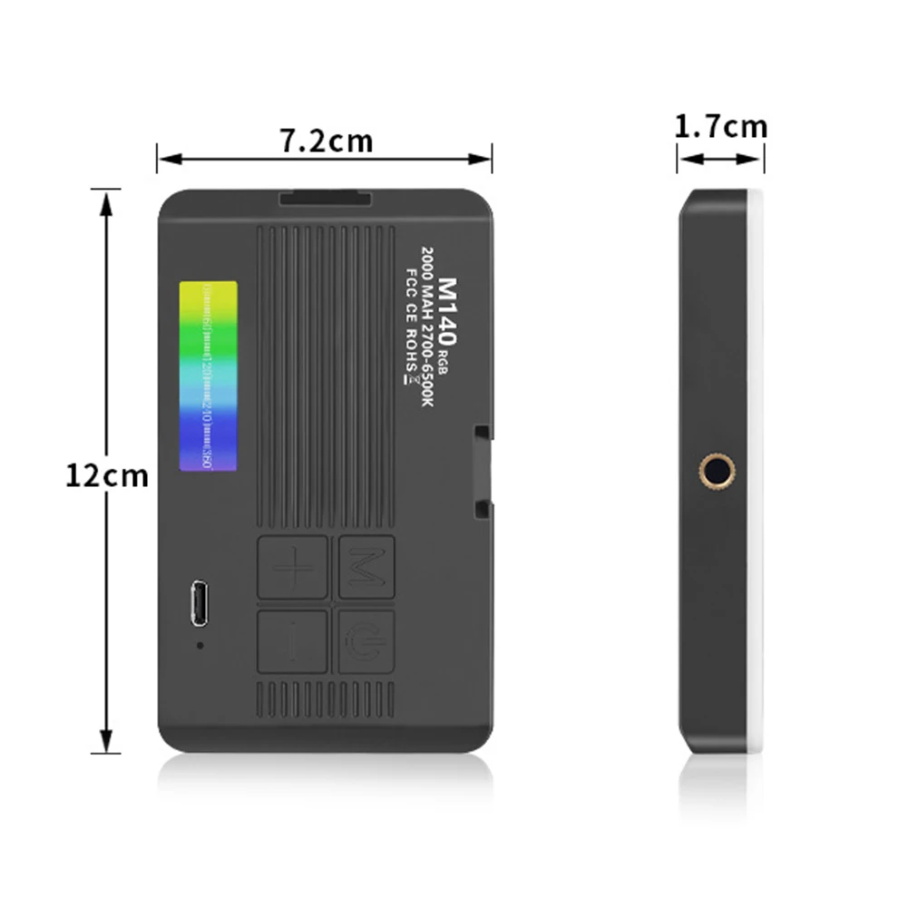 

Светодиодный светильник для камеры 2700-6500K RGB Video Light Перезаряжаемый ручной заполняющий светильник Освещение для фотосъемки