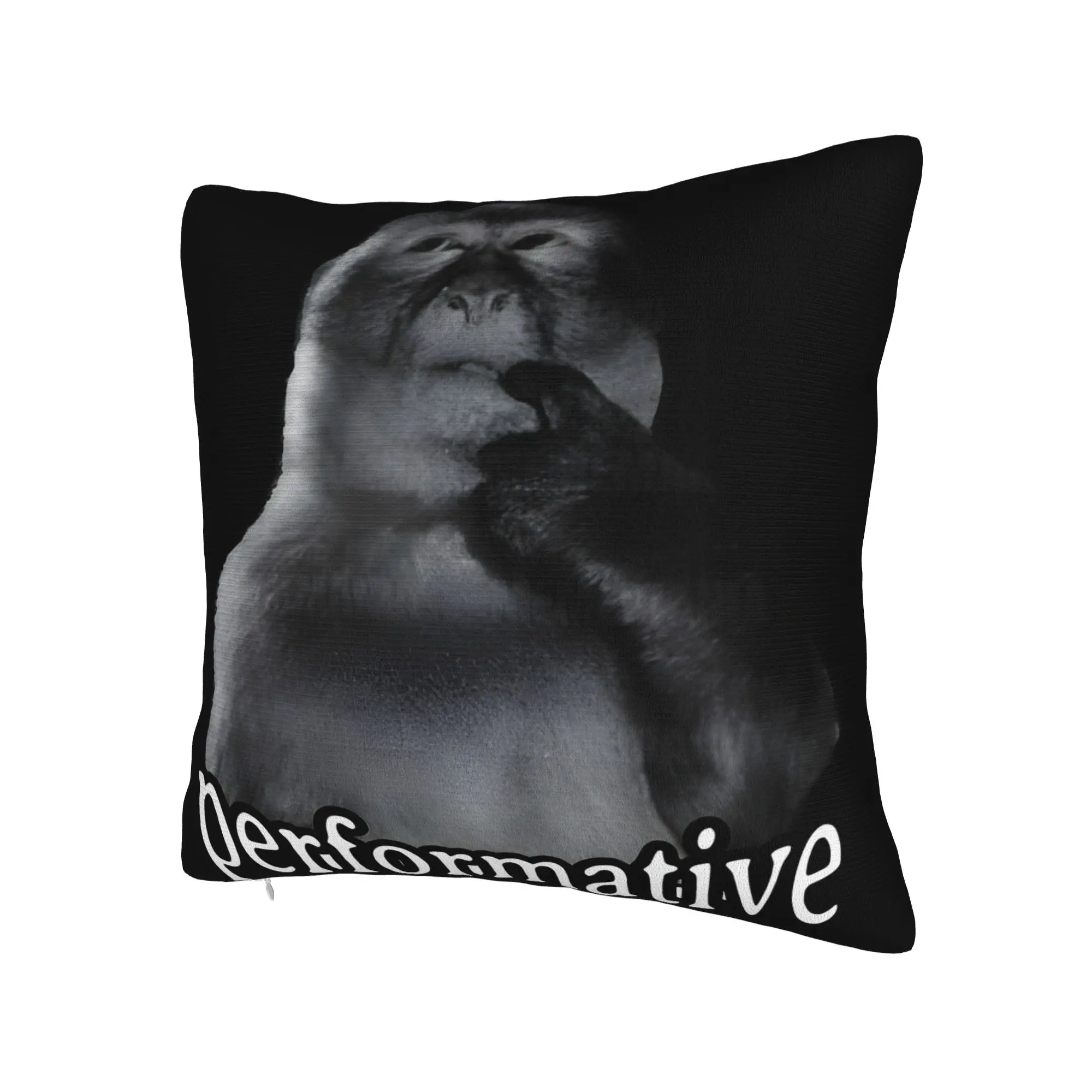 Decorative Pillowcases Thinking Monkey Meme  Accessories Home  Pillow Case Cover Zippered Multi-Size