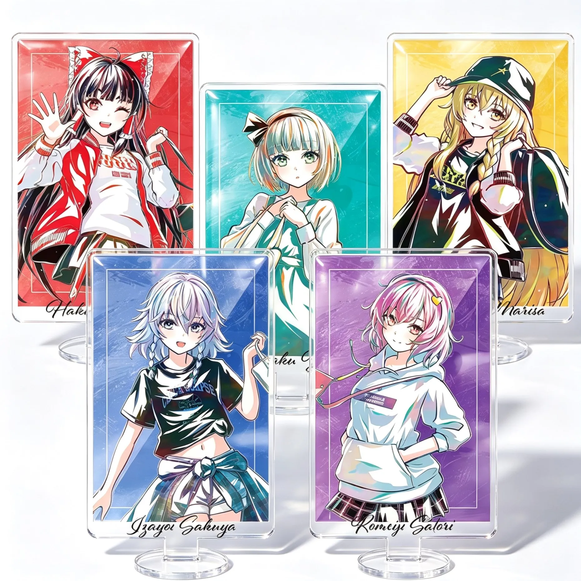 Hakurei Reimu Marisa Kirisame Youmu Konpaku Flandre Scarlet Acrylic Stand Acrylic Keychain Desktop Decor desk ornament Fans Gift