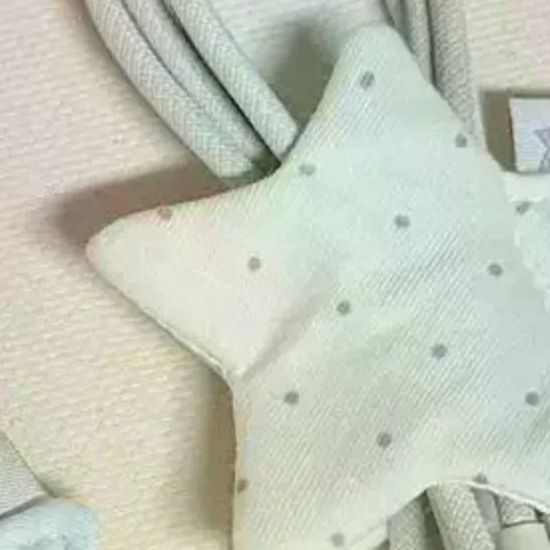 Y2k Japanese Earphone Decoration Accessories Handmade Fabric Star Wave Point Earphone Storage Bag Data Cable Organizer