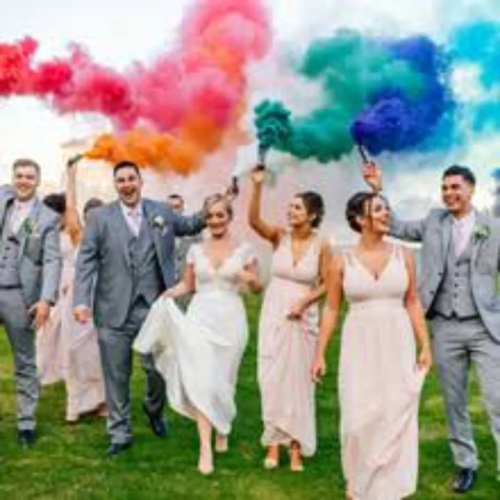 

Colorful Handheld Smokes Wedding Stage Studio Fog Smoke-Stick-Prop Atmosphere Interesting Party Decor Photography Aid Smoke