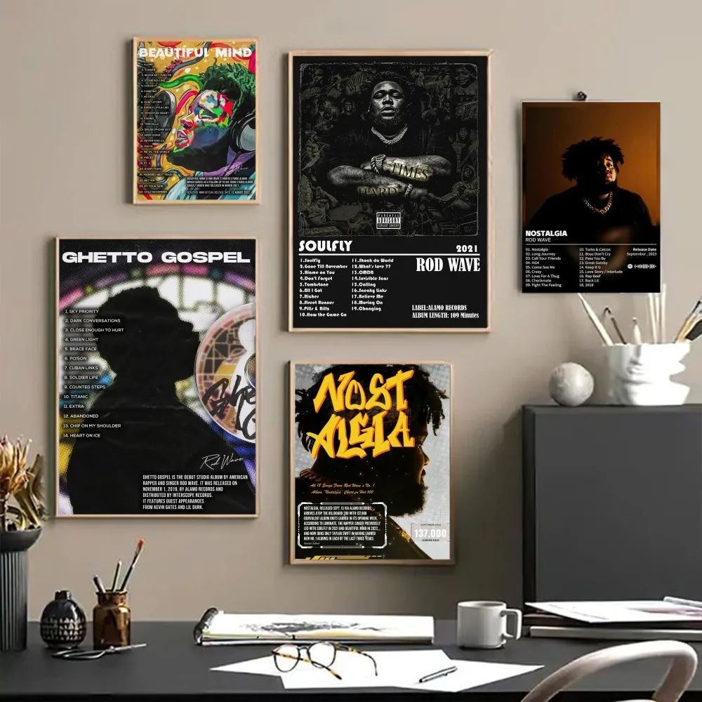 Affiches d'anime de chanteur de vague, art mural collant de qualité HD, affiches rétro pour la décoration de la maison et de la chambre, la plus récente