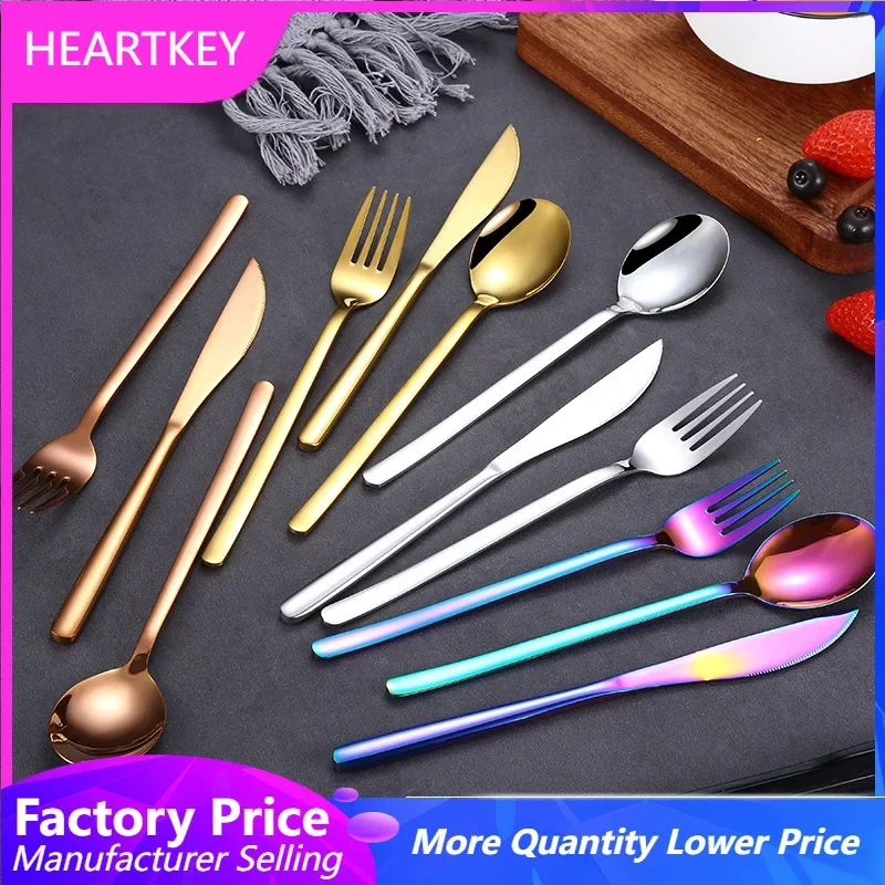 

Flatware Sets Stainless Steel Forks Spoons Knives Dinnerware Set Tableware