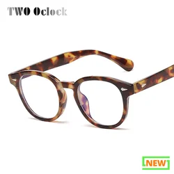 Vintage Eyeglasses Frame Men Women Brand Designer Rivet Sunglass Leopard No Diopter Optic Myopia Prescription Frame Zero Glasses