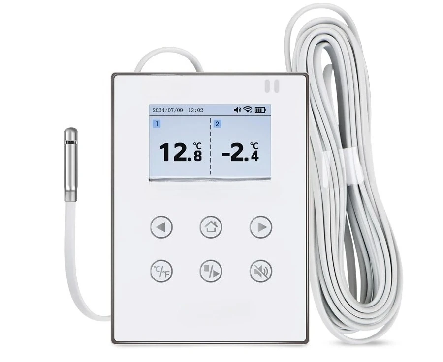 APP Remote Control Temperature&Humidity Data Logger Temp Alarm with 5M External Sensor RCW-800W WiFi Thermometer Hygrometer
