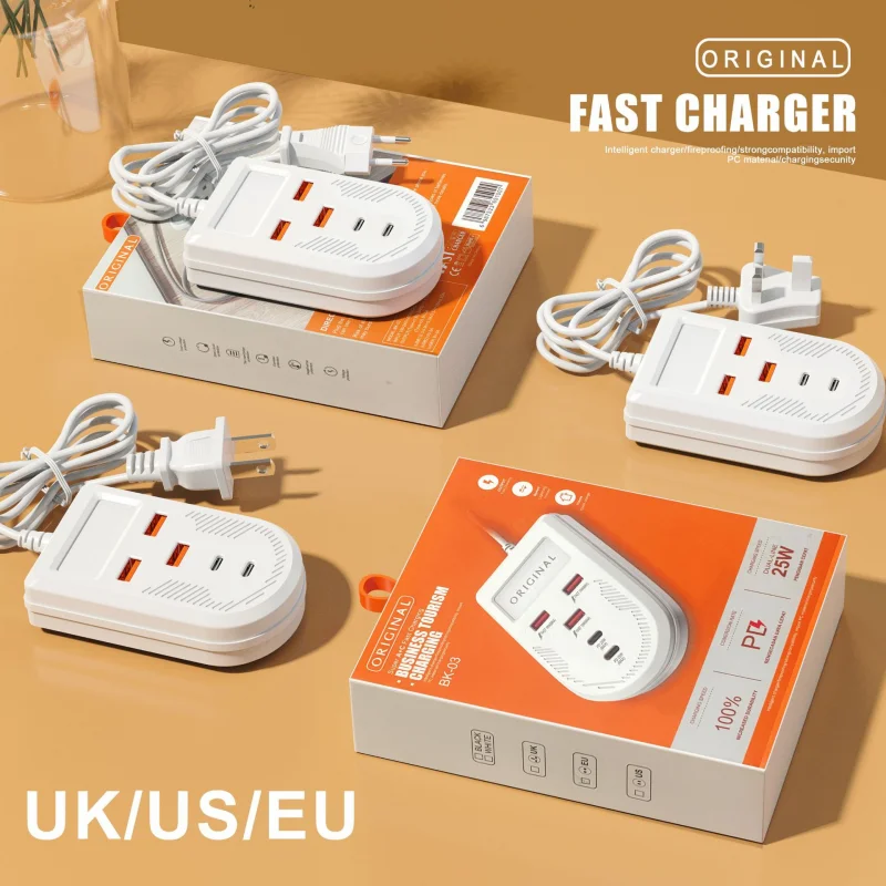 Caricabatterie da tavolo per caricabatterie Super veloce con spina a fila Pd per caricabatterie Android Apple 15