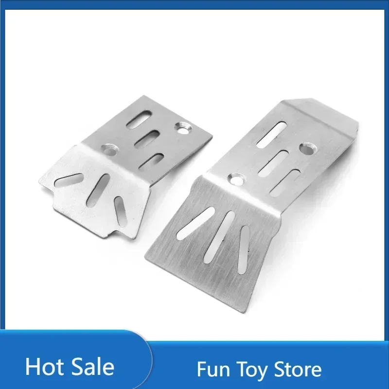 2pcs Stainless Steel Front And Rear Chassis Armor Protector for Arrma 1/18 Granite Grom RC Car Upgrade Parts Accessories