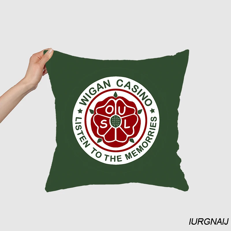 Wigan Casino Northern Soul Pillowcase  Gift Sofa Car Super soft Cushions Square Pillow Case Chair Pillow Cove 354