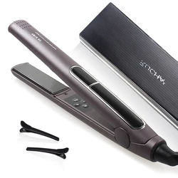 Tourmaline Ceramic Flat Iron 2 In 1 Hair Straightener Curler MCH Fast Heat-up 230℃ Salon Hair Styling Tools 210-240V LCD Display